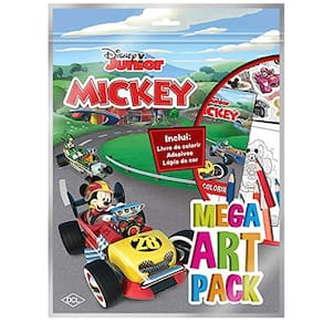 Kit Para Colorir Com Lápis De Cor E Adesivos Mickey Mouse