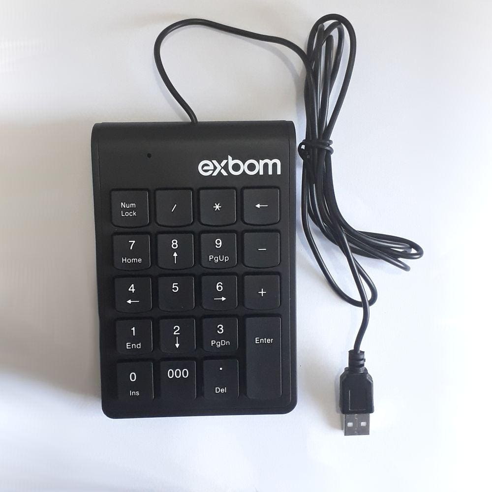 Teclado Numérico USB 1.25M BK-N30 Exbom