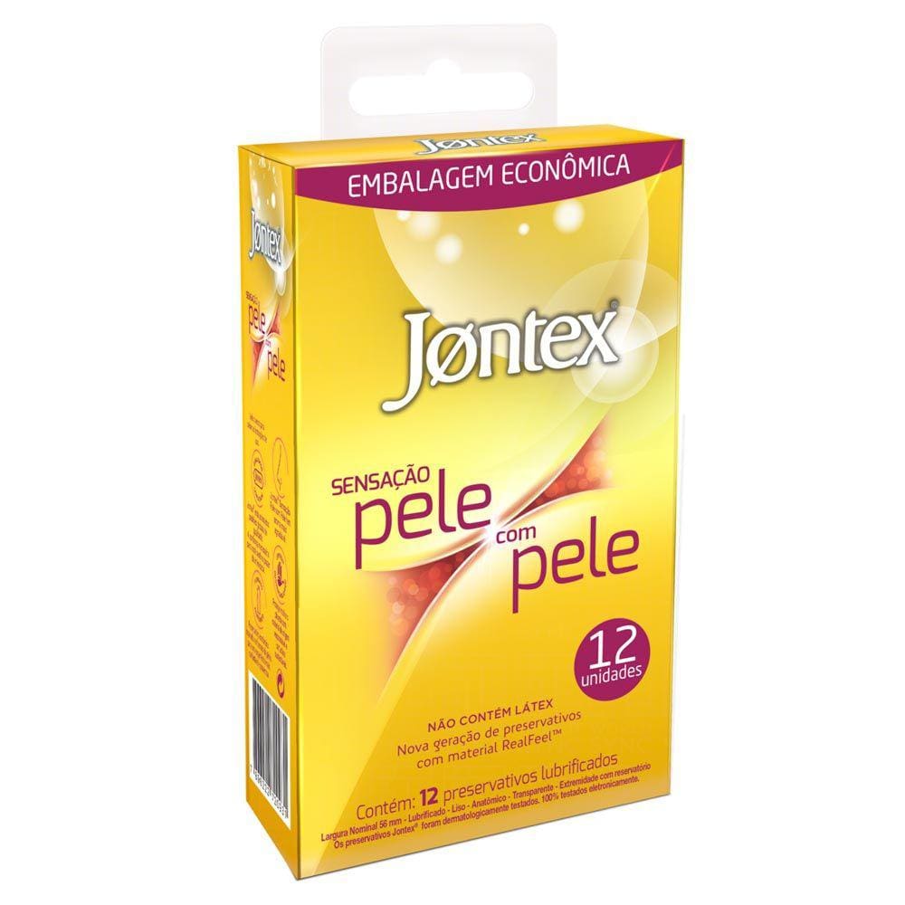 Preservativo Jontex Sensação Pele com Pele 12 Unidades