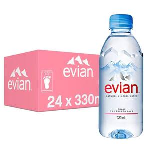 Kit Com 24Un Água Mineral S/ Gás Francesa Evian Pet 330Ml