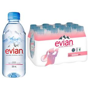 Kit Com 12Un Água Mineral S/ Gás Francesa Evian Pet 330Ml