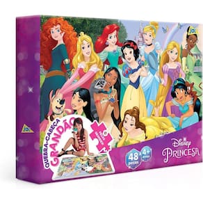 Quebra Cabeça Grandao Princesas 48 Peças Toyster