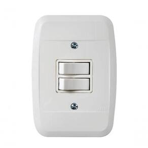 Interruptor Embutir Simples 2 T.s Branca 42100 - Pezzi