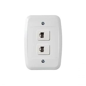 Tomada Embutir Telefone C/ Conector Rj11 Branco 40147 - Pezzi