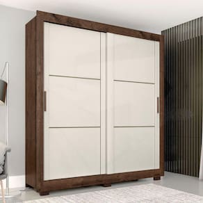 Guarda Roupa Casal 2 Portas de Correr 4 Gavetas Titanium Zanzini