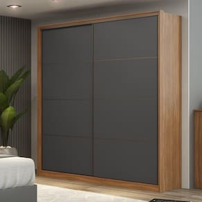 Guarda Roupa Solteiro 2 Portas de Correr Flex Belga II Demartêz