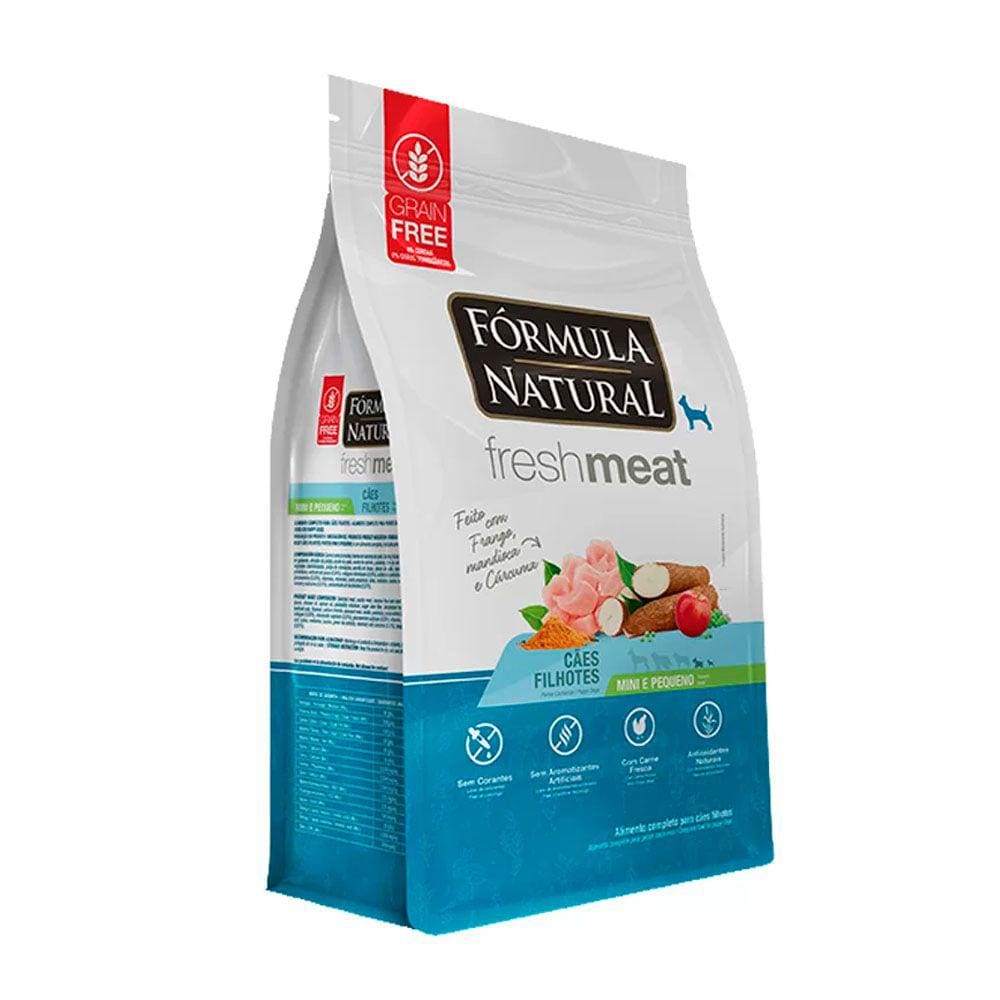 Ração Fórmula Natural Cães Fresh Meat Filhotes Raças Mini e Pequena 1kg