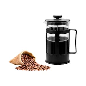Cafeteira Prensa Francesa Cremeira 600ML Leite Café Cappuccino de Vidro e Plástico