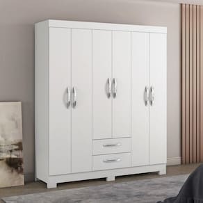 Guarda Roupa 6 Portas 2 Gavetas Flex Color NT5130 Notável