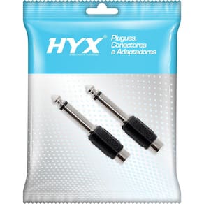 Adaptador RCA Fêmea X P10 Mono Macho HYX HA030 (Pacote com 2)