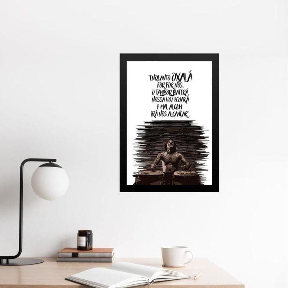 Quadro Candomblé Oxalá É Por Nós 33X24Cm