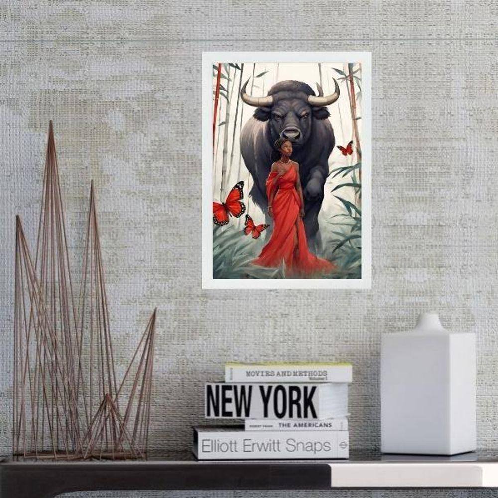 Quadro Orixá Iansã - Boi Borboletas 33X24Cm