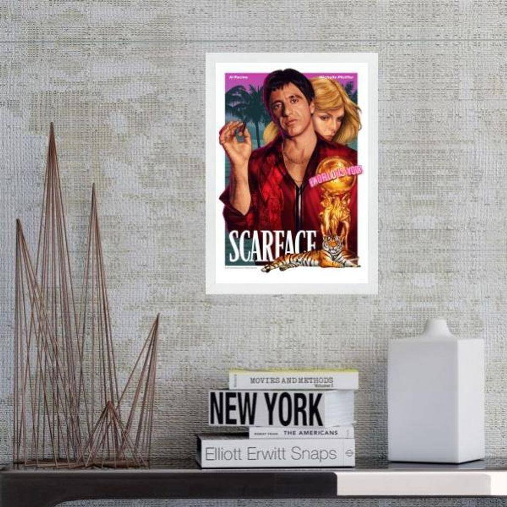 Quadro Poster Do Filme Scarface 33X24Cm