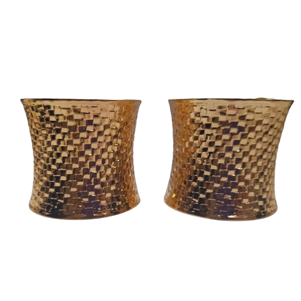 Kit 02 Braceletes Metal Deus Grego Egipcio Deusa Dourado