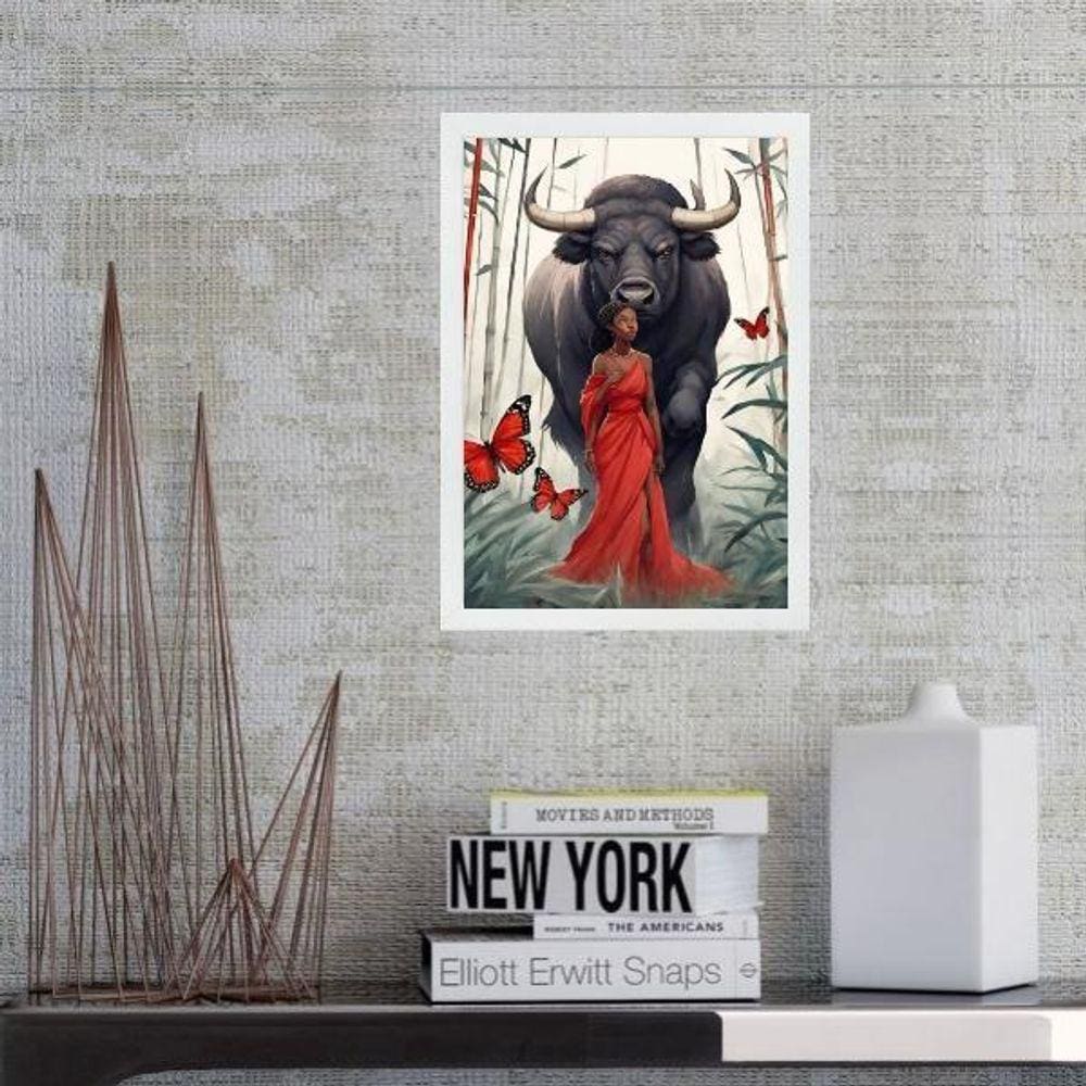 Quadro Orixá Iansã - Boi Borboletas 33X24Cm