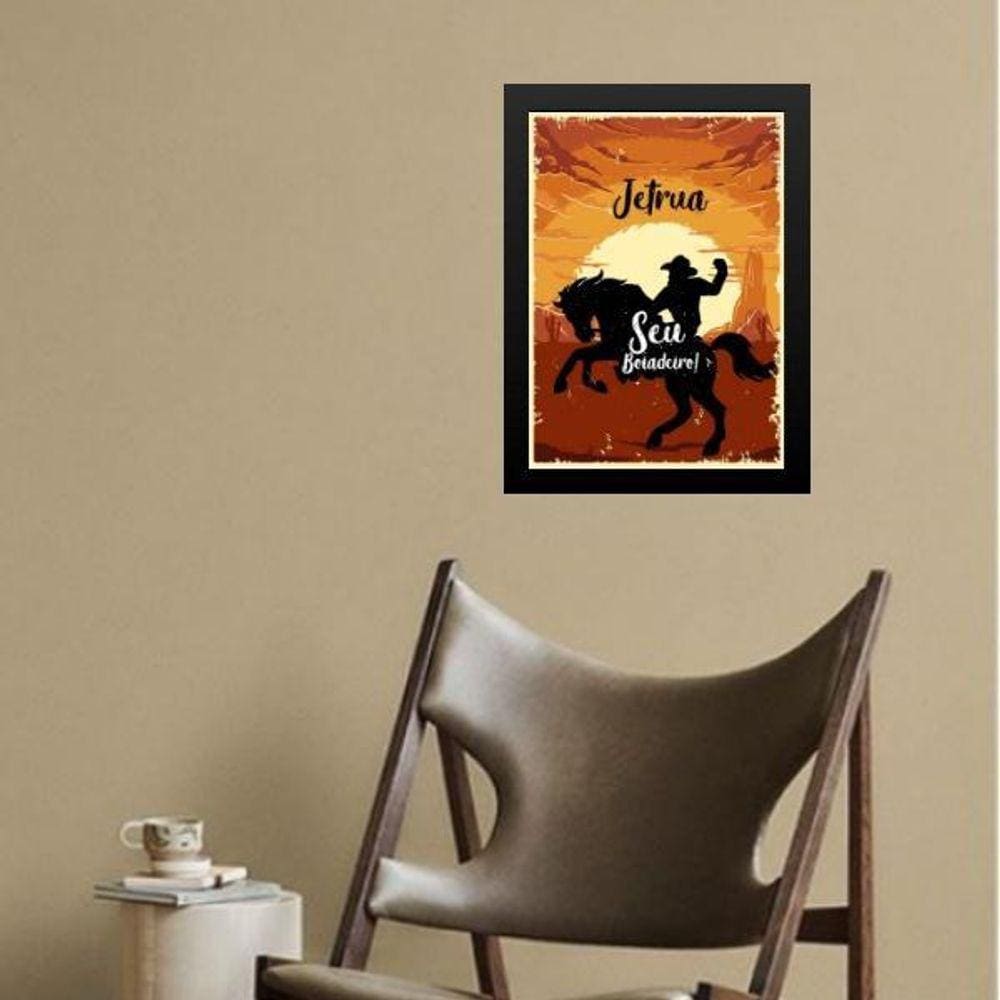 Quadro Umbanda Seu Boiadeiro 33X24Cm