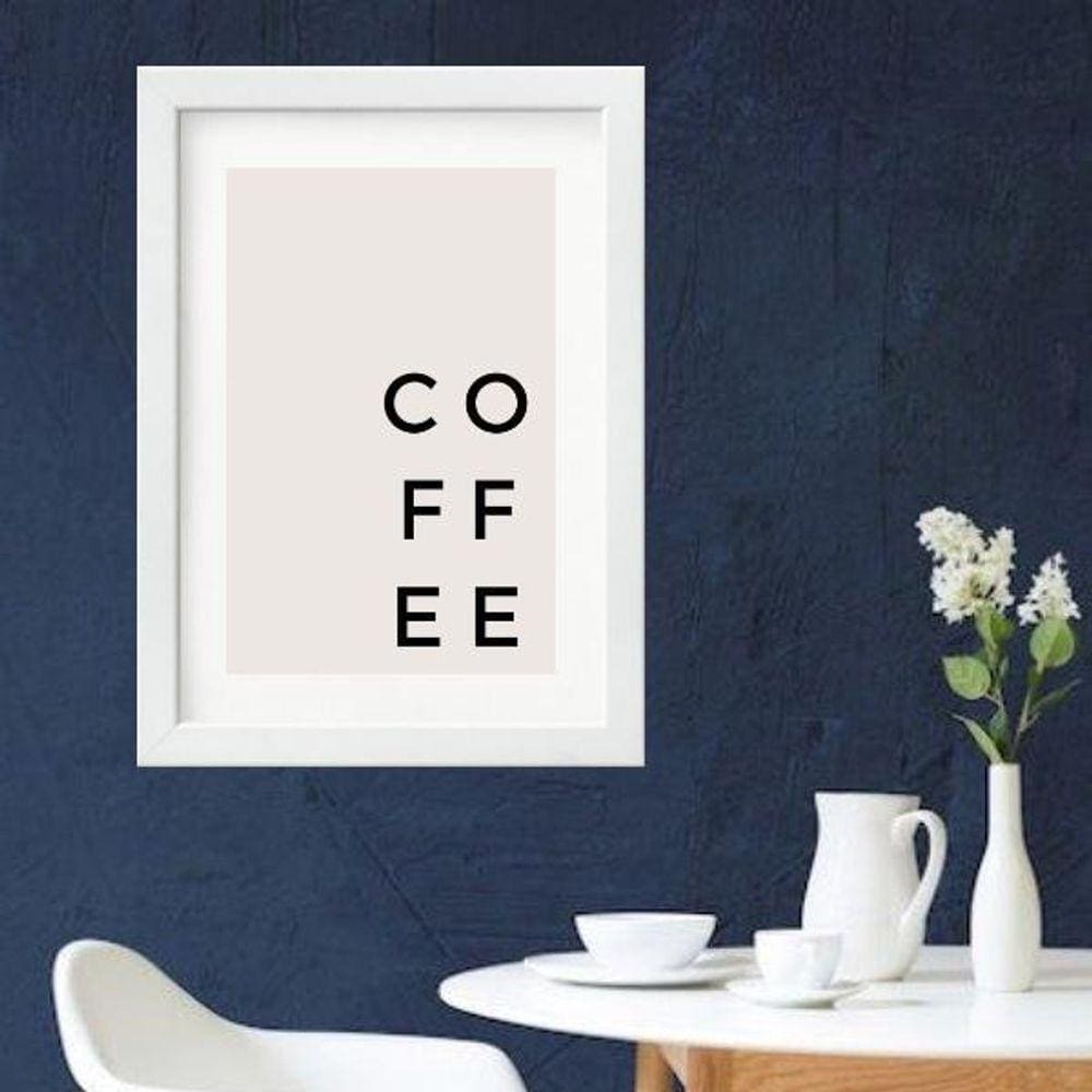 Quadro Cozinha Ultra Minimalista Coffee - 60X48Cm