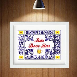 Quadro Horizontal Bar Doce Bar - 60X48Cm
