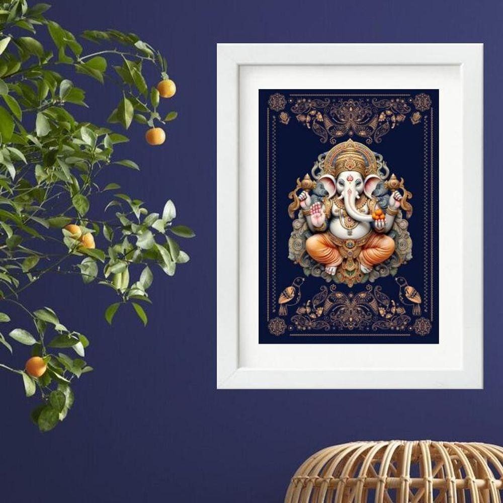 Quadro Lord Ganesha - 60X48Cm