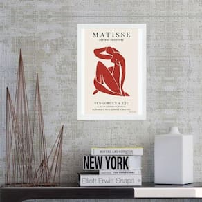 Quadro Arte Matisse Mulher - Vermelho 45X34Cm