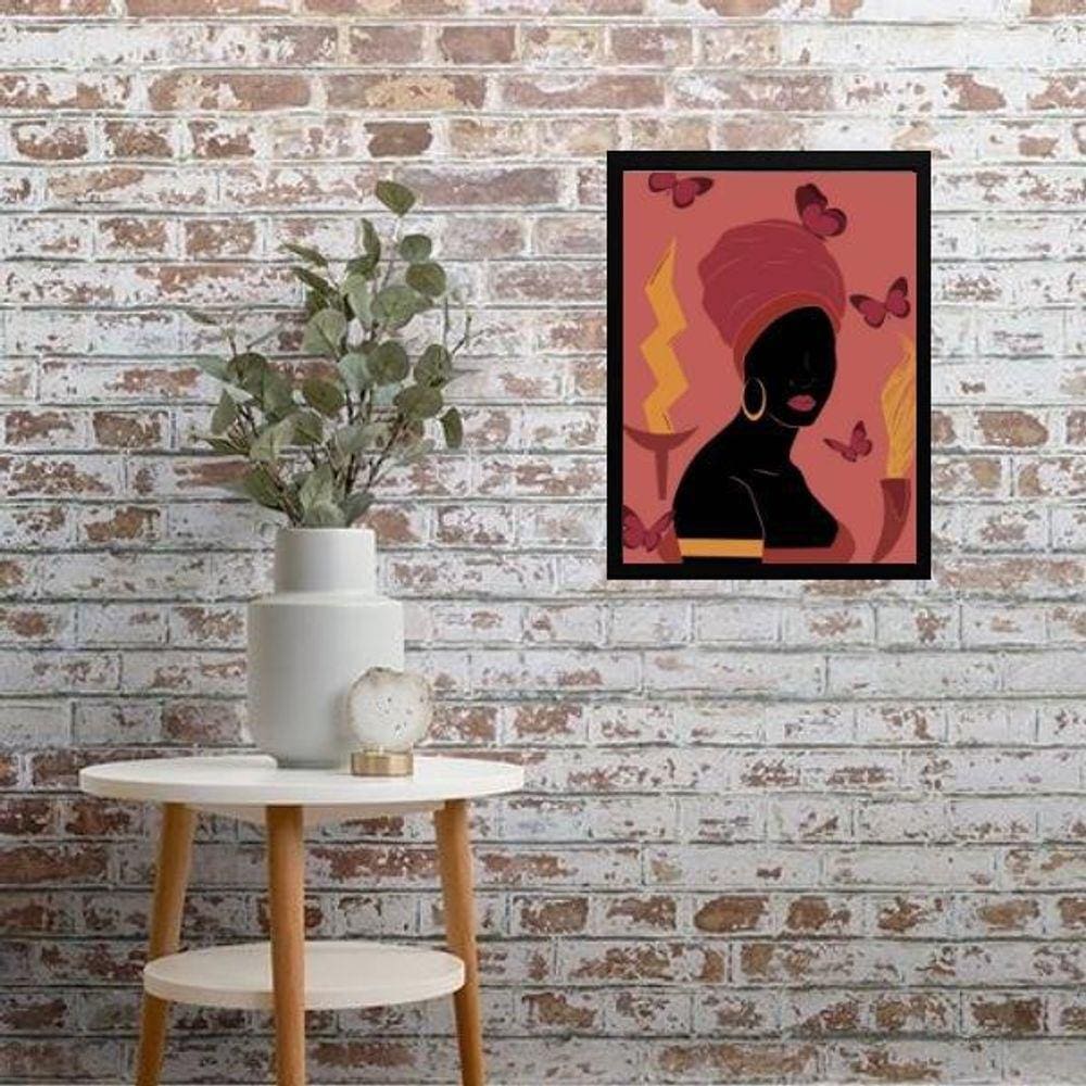 Quadro Orixá Iansã Rosê 33X24Cm - Com Vidro