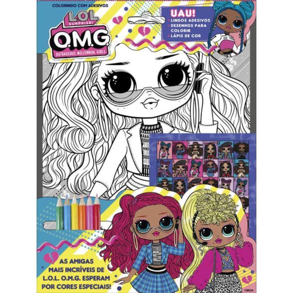Lol Surprise - Omg Colorindo Com Adesivos