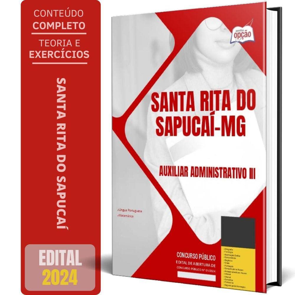 Apostila Prefeitura Santa Rita Do Sapucaí Mg 2024 Auxiliar
