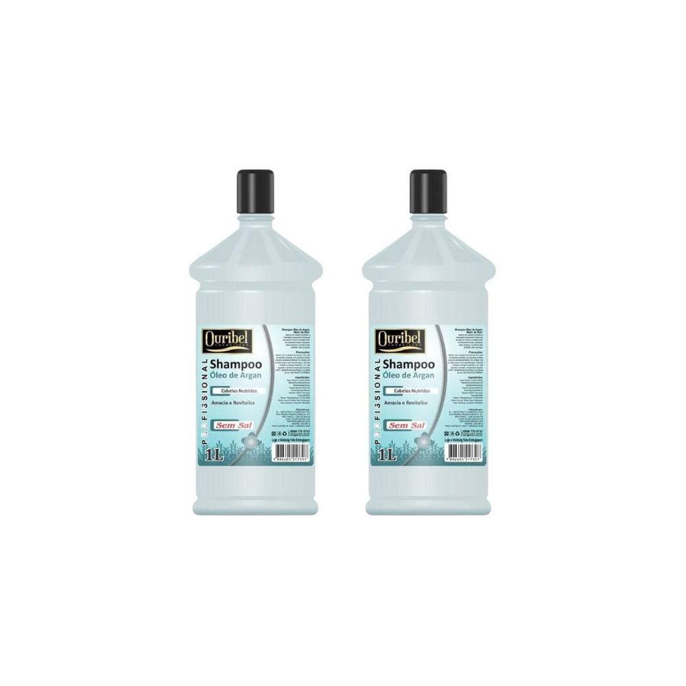 Shampoo Ouribel 1000Ml Oleo De Argan - Kit C/2Un