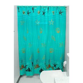 Cortina para box de Banheiro Pacific Club Fundo Do Mar 711_Sct3 180X180Cm Azul Claro
