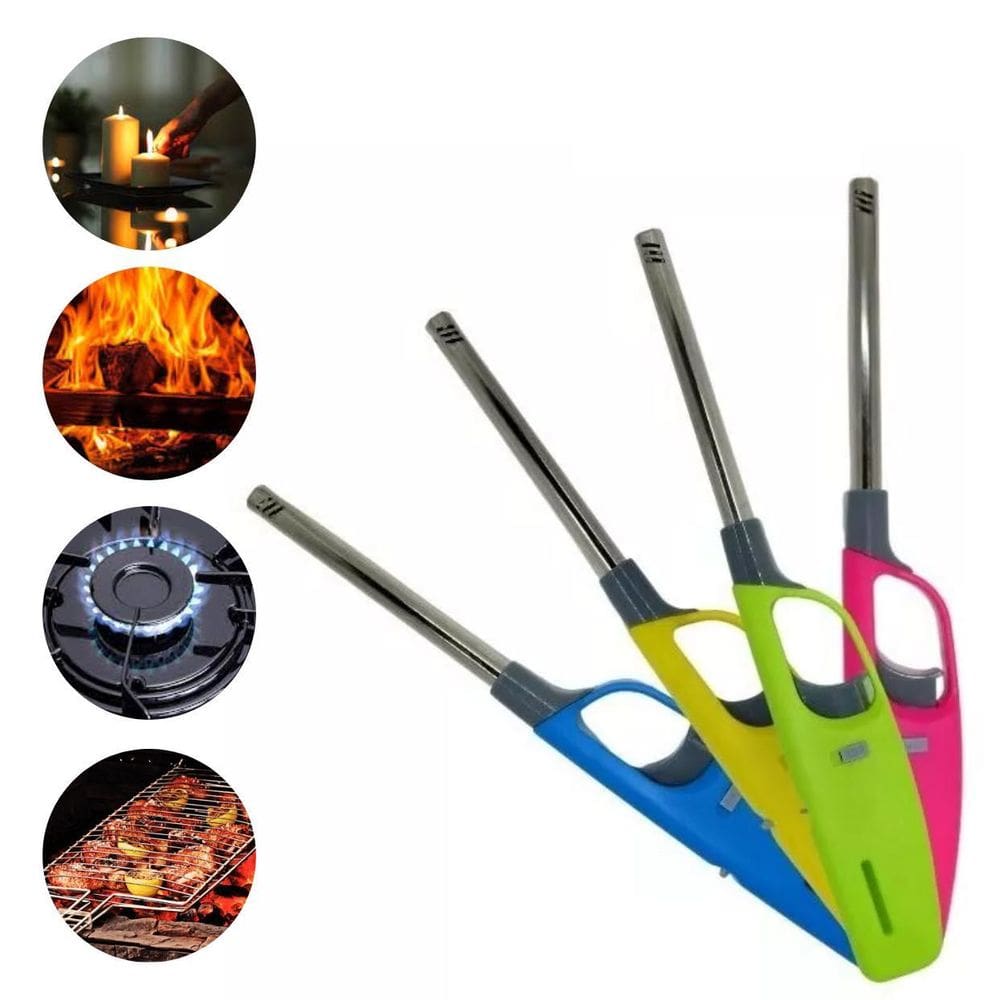 Isqueiro Acendedor Fogão Forno Botão Prático Chama Vela