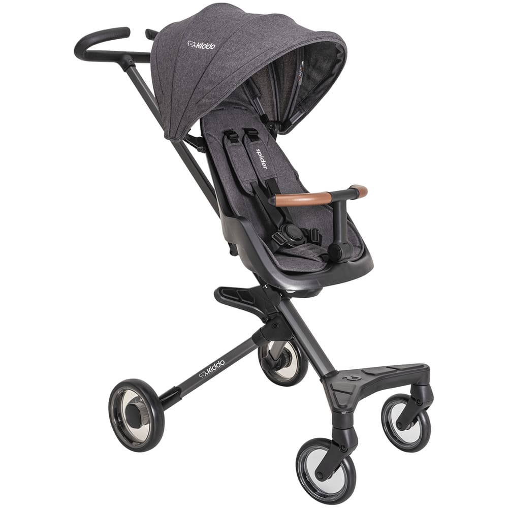 Carrinho de Bebe Spider Grafite Kiddo para Passeio Compacto