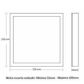 Painel De Led Frameless Quadrado Embutir/sobrepor 32w Bivolt Taschibra 4000k Luz Neutra