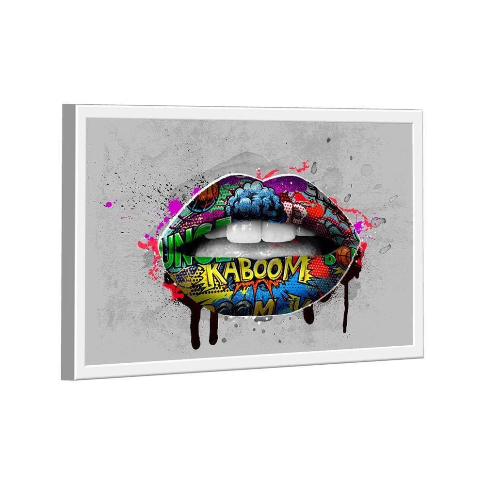 Quadro Boca Grafite -- Br Artes