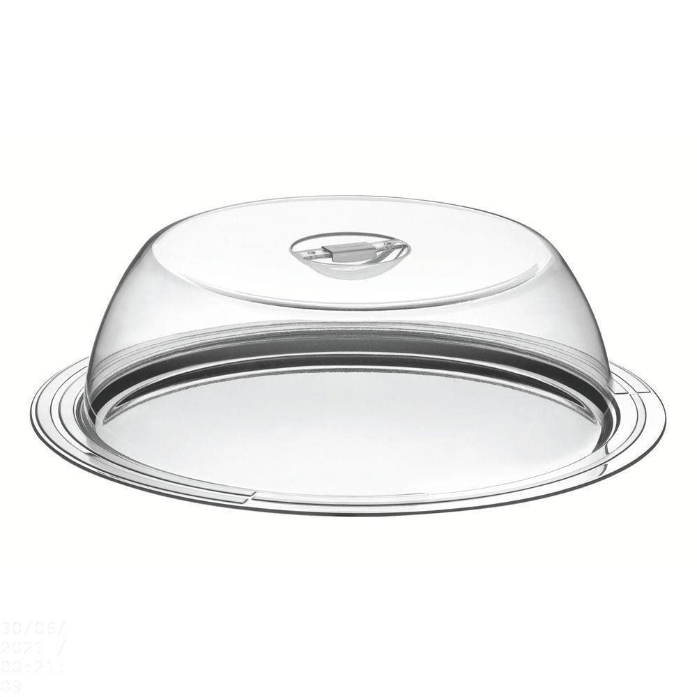 Porta Bolo Tramontina Ciclo Em Aço Inox Com Tampa 33 Cm Tramontina