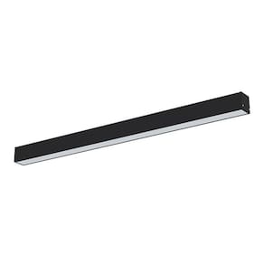 Luminária Sobrepor Taschibra Vetor Led Linear 35w Bivolt Preta 4000k Luz Neutra
