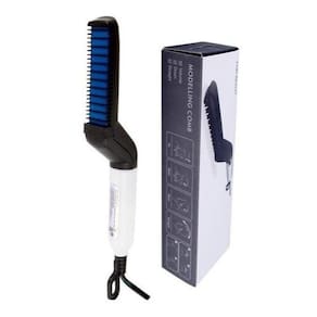 Pente Elétrico Chapinha Prancha Modela Alisa Barba E Cabelo Barba