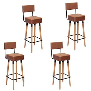 Kit 4 Banquetas Barcelona Cor Café - Speciale Home Café