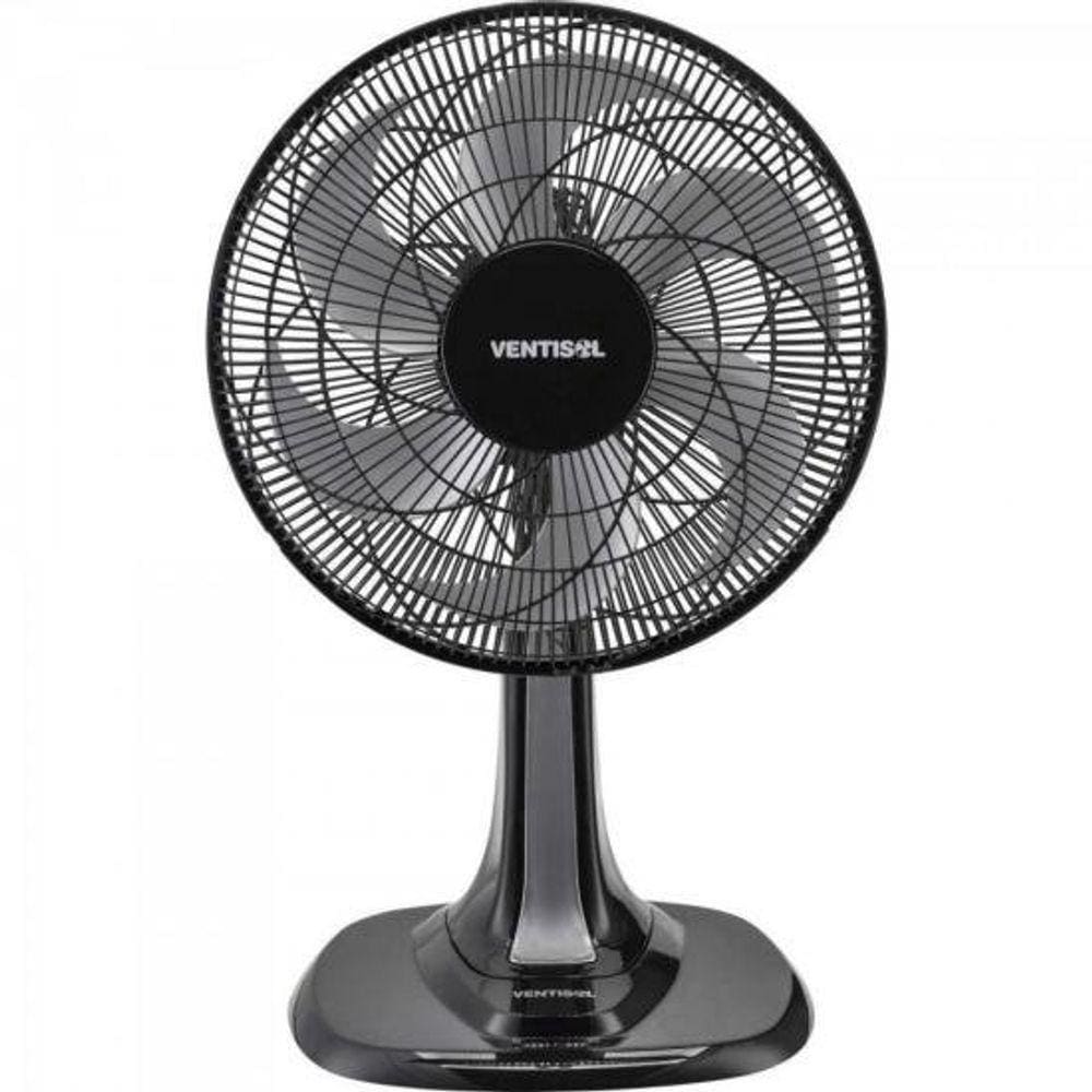 Ventilador De Mesa com 6 Pás 220v Turbo Preto/cinza Ventisol