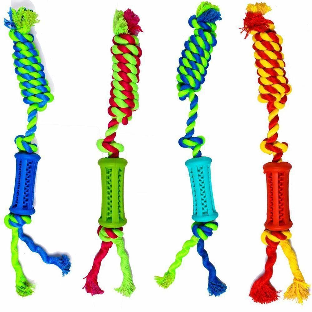 Brinquedo Pet Dental Play Para Morder Osso Com Corda 9X10X40Cm