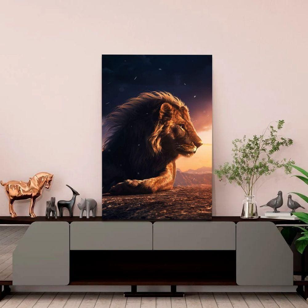 Quadro Leão Pleno -- Br Artes