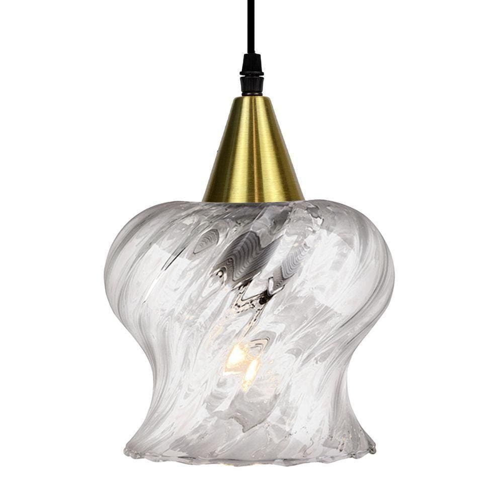 Lustre Pendente Taschibra Aisha Rigato E27 Transparente Bivolt Ouro