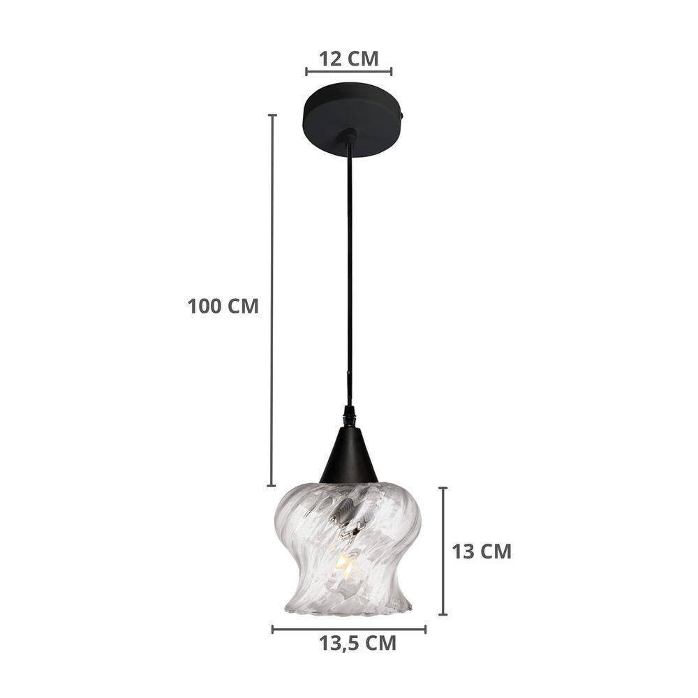 Lustre Pendente Taschibra Aisha Rigato E27 Transparente Bivolt Cobre