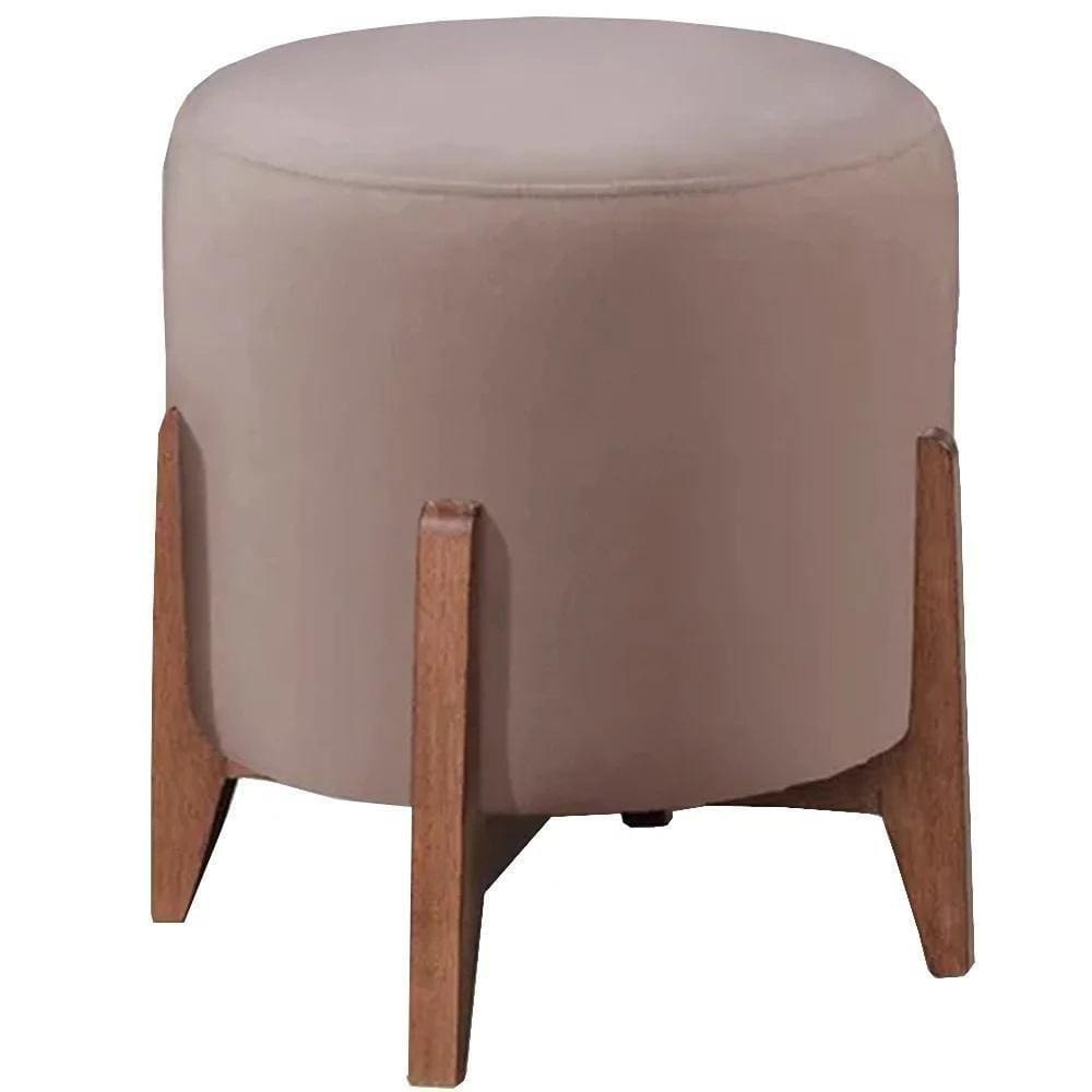 Puff Puf Sala Lhor Veludo Rose Rm Rose