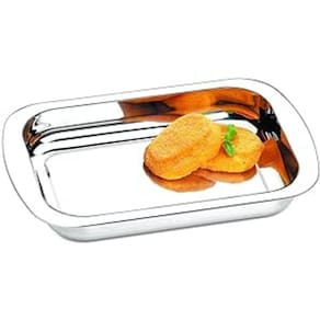 Travessa Assadeira Retangular 34x23cm Lyon Aço Inox Brinox