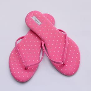 Chinelo Feminino Viz Charlotte 37/38 Poa Rosa e Branco