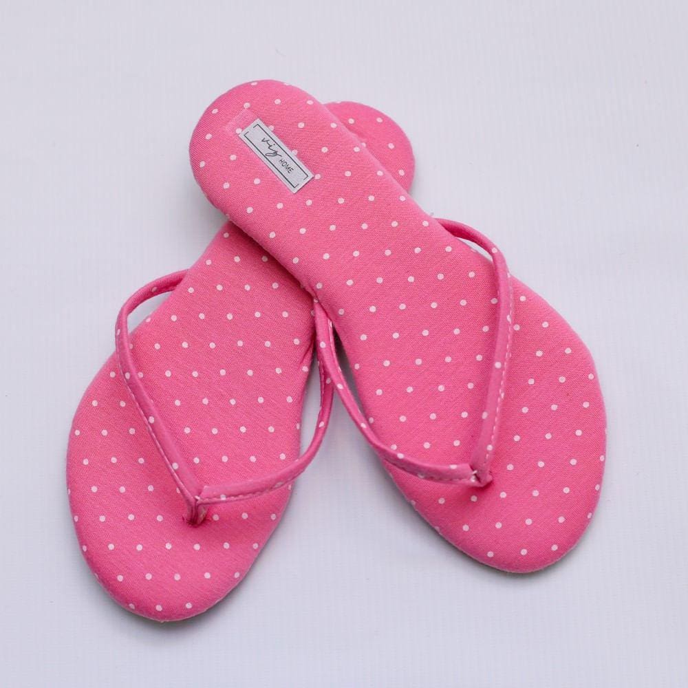 Chinelo Feminino Viz Charlotte 35/36 Poa Rosa e Branco