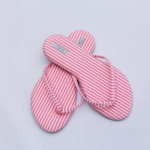 Chinelo Feminino Viz Charlotte 37/38 Listrado Rosa e Branco
