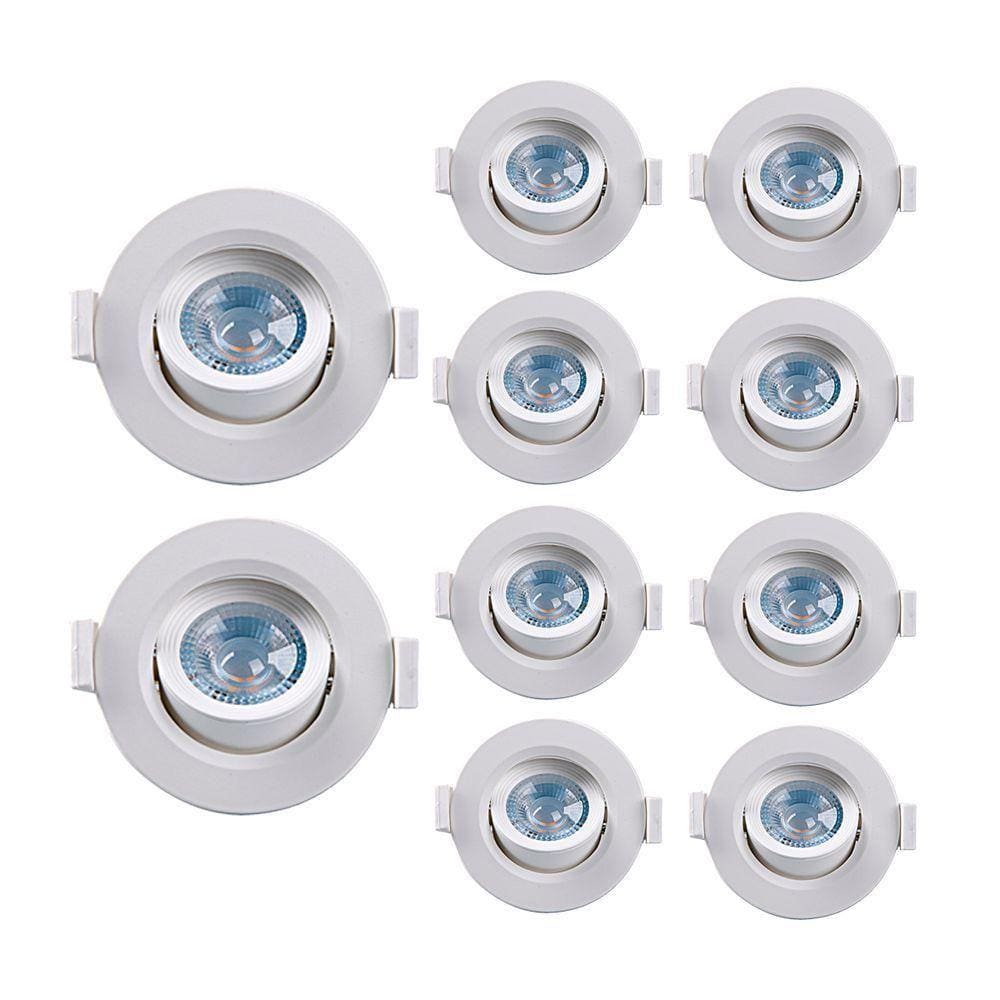 10 Spot De Led Embutir Alltop Mr11 Redondo 3w Bivolt Taschibra 6500k Luz Fria