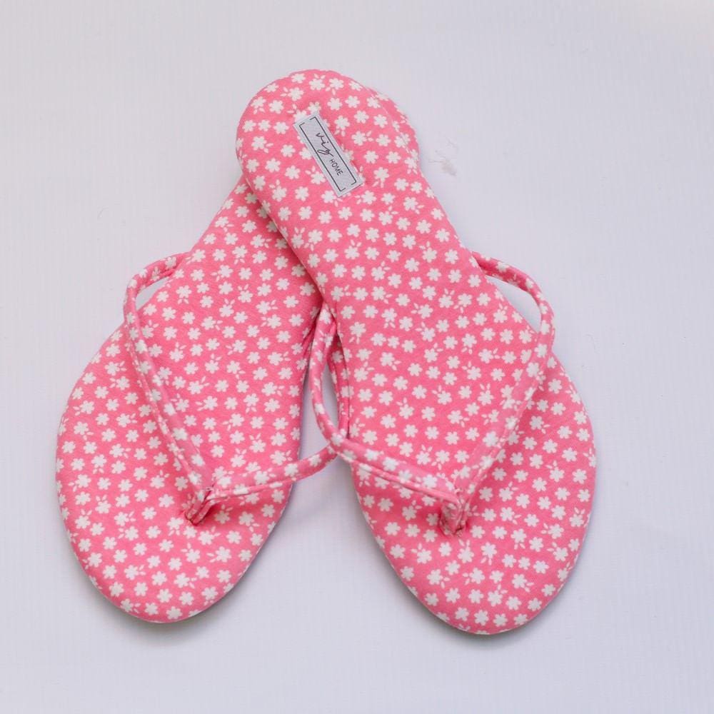 Chinelo Feminino Viz Charlotte 37/38 Floral Rosa e Branco