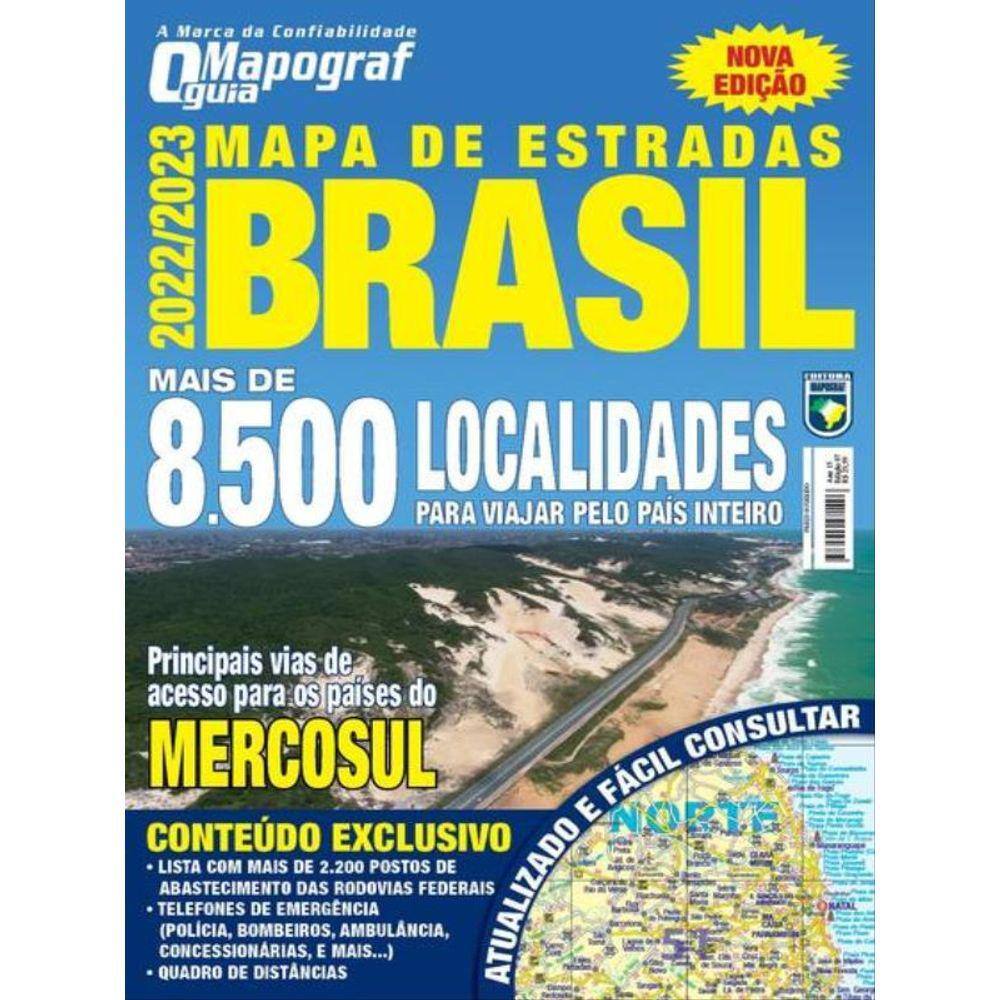 Mapa Mapograf Estradas Brasil - 2022/2023